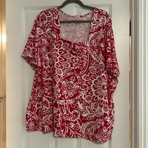 Super cute square neck top.  Looks great w jeans or white capris.  Worn once